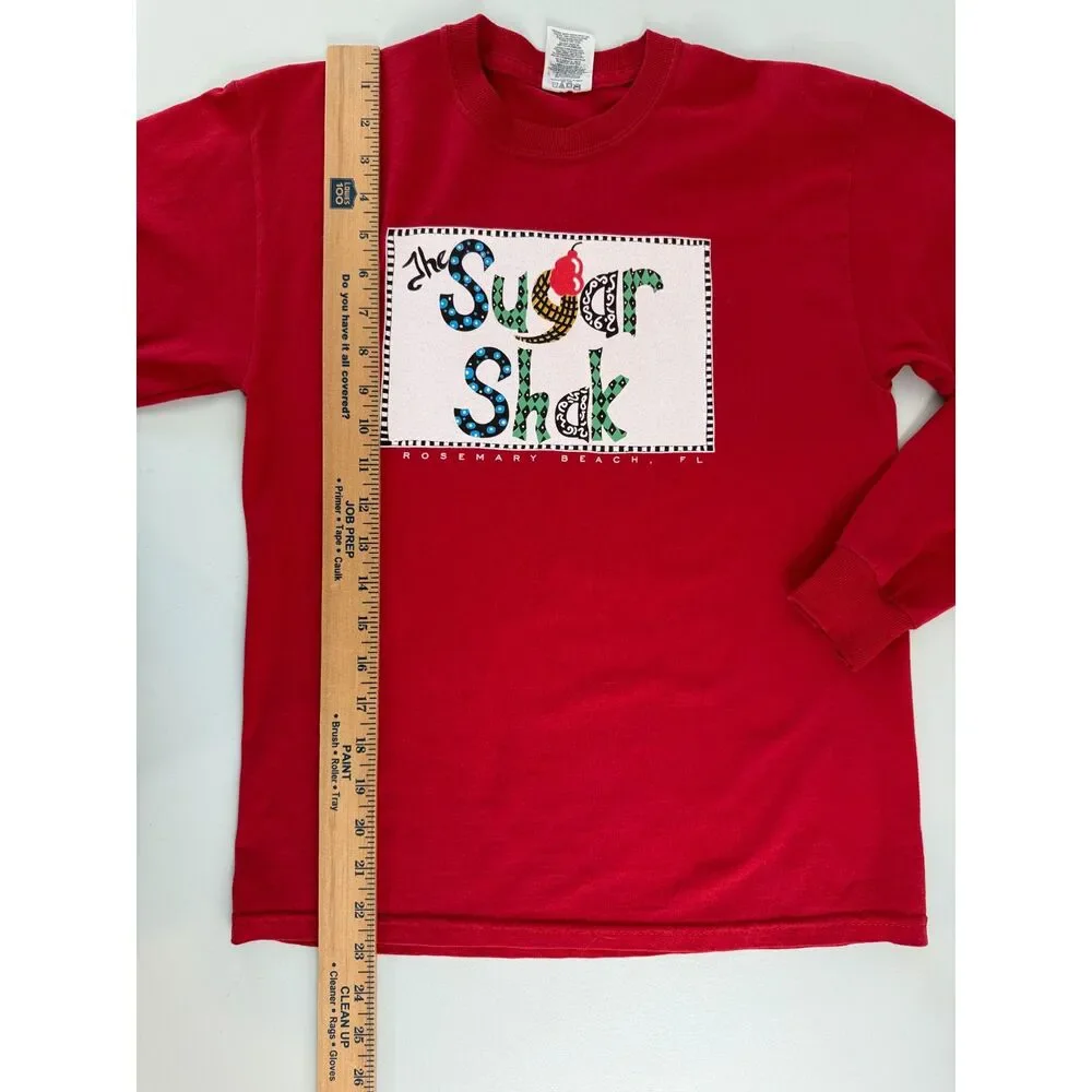 The Sugar Shak Rosemary Beach Florida Youth T Shirt Long Sleeve Size L (14-16)